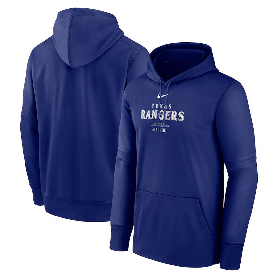 Men 2025 MLB Texas Rangers blue Nike hoodie style 2
